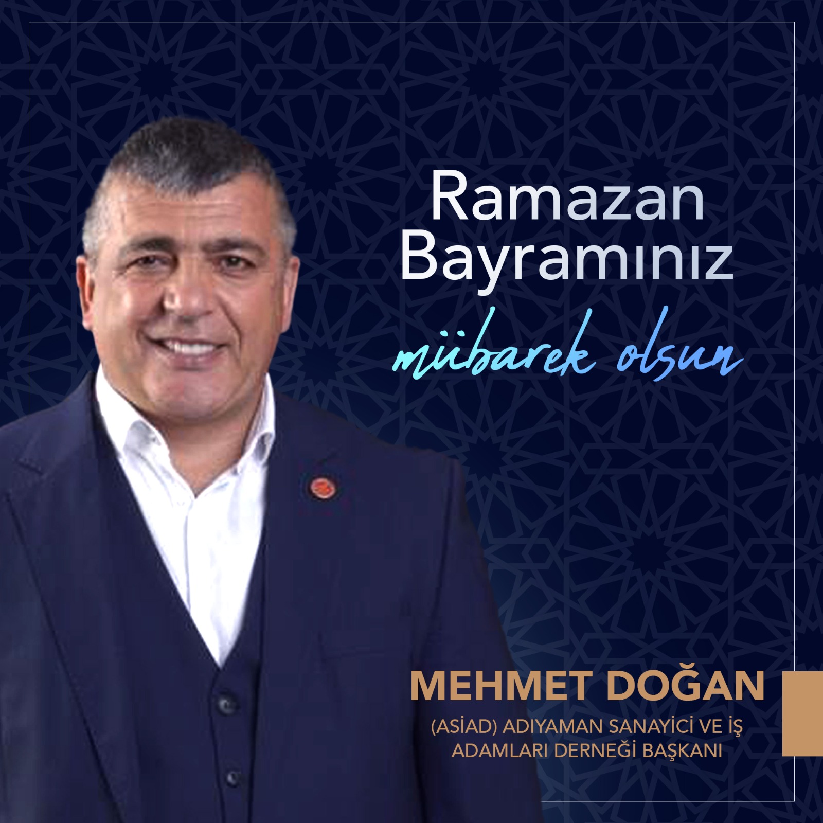 Mehmet Doğan: "Ramazan Bayramı Kutlu Olsun"